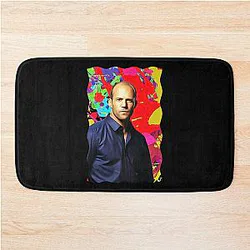Mens Funny Jason Statham Celebrity Gift for Music Fans Bath Mat