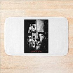 For Men's Black and White Jason Statham Quote Awesome Movie Fans Bathroom Mat