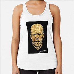 Jason Statham Portrait Racerback Tank Top