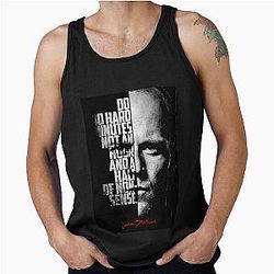 Black and white Jason Statham Tank Top