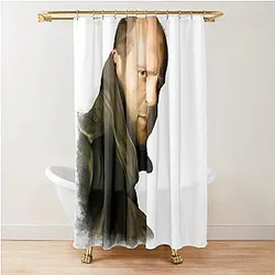 Jason Statham Digital Painting Shower Curtain
