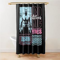 Funny Gifts For Jason Statham Calisthenics Fitness Gift For Fans Shower Curtain