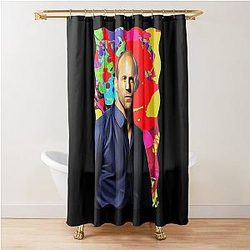 Mens Funny Jason Statham Celebrity Gift for Music Fans Shower Curtain