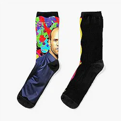 Mens Funny Jason Statham Celebrity Gift For Music Fans Socks
