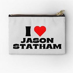 I Love Jason Statham Black Fonts Zipper Pouch