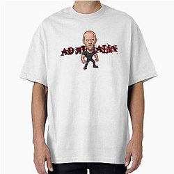 Funny caricature of Jason Statham in an Oversized Adrenaline T-Shirt