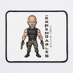 A Caricature of The Expendables Jason Statham Mouse Pad