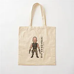 A Funny Caricature of The Expendables Jason Statham Cotton Tote Bag