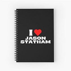 I Love Jason Statham White Spiral Notebook