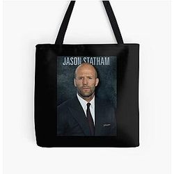 Retro Jason Statham Love You All Over Print Tote Bag