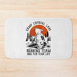 Camp Crystal Lake Running Team T-Shirt Perfect Gift Jason Voorhees Bath Mat