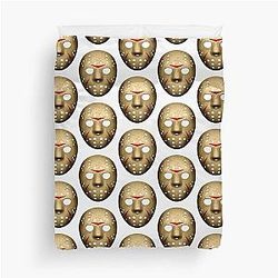 Jason Voorhees Mask Sticker Perfect Gift Duvet Cover
