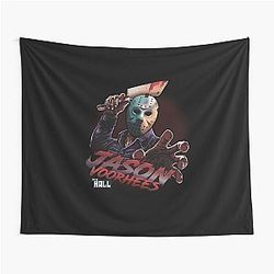 Jason Voorhees Halloween Illustration Tapestry