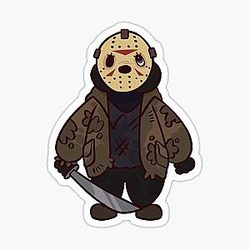Monchhichi inspired Jason Voorhees Sticker
