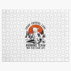 Camp Crystal Lake Running Team Run for Your Life T-Shirt- Perfect Gift- Jason Voorhees Puzzle