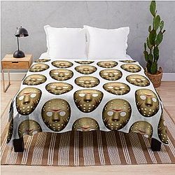 Jason Voorhees Mask Sticker Perfect Gift Jason Voorhees Throw Blanket