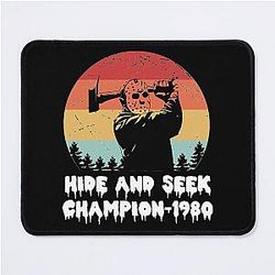 Hide and Seek Champion 1980 T-Shirt Jason Voorhees Gift Mouse Pad