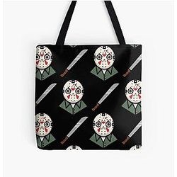 Jason Voorhees Over Print Tote Bag