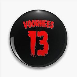 Slashers Voorhees Jersey - Horror Movie Men's Perfect Gift Jason Voorhees Pin