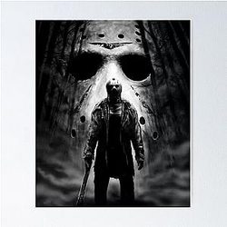 Jason Voorhees Friday the Thirteenth horror movie poster art