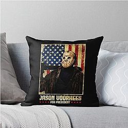 Jason Voorhees for President 2024 Throw Pillow