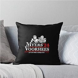 Myers Jason Voorhees 24 For President 2024 Throw Pillow