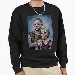 Michael Myers and Jason Voorhees Step Brother Movie Funny Pullover Sweatshirt