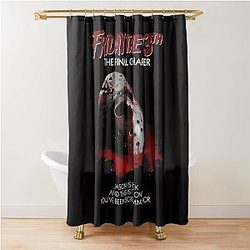 Friday the 13th Jason Voorhees Slasher Horror Shower Curtain