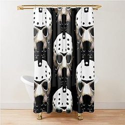 Jason Voorhees Mask Shower Curtain