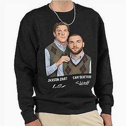 Jaxson Dart & Cam Skattebo Step Brother Vintage Pullover Sweatshirt