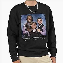 Jaxson Dart Cam Skattebo Malik Nabers Football Shirt New York Pullover Sweatshirt