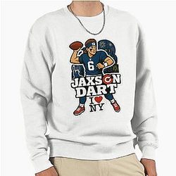Jaxson Dart New York Giants Pullover Sweatshirt