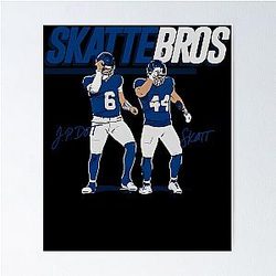Duo Jaxson Dart Giants Art Poster