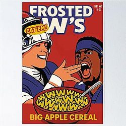 Jaxson Dart & Jameis Winston New York Giants Poster