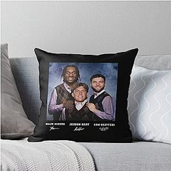 Jaxson Dart Cam Skattebo Malik Nabers Football, New York Step Brothers Throw Pillow