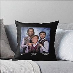 Jaxson Dart Skattebo Malik Nabers Football Throw Pillow
