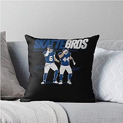 Skattebros Jaxson Dart Cam Skattebo Giants Art Throw Pillow