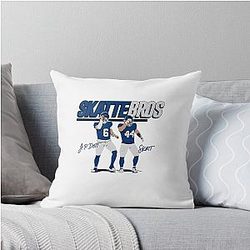 Skattebo Jaxson Dart and Cam New York Giants Throw Pillow