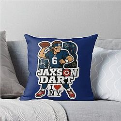 Jaxson Dart New York Giants Throw Pillow