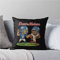 Jaxson Dart to Malik Giants Throw Pillow