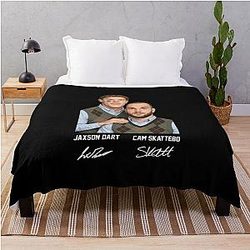 Jaxson Dart & Cam Skattebo Step Brother Vintage Throw Blanket