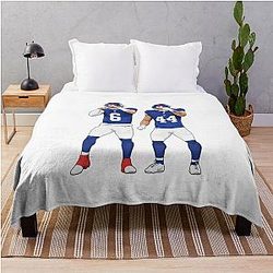 Jaxson Dart New York Football Fan Art Blanket
