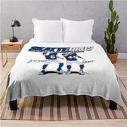 Skattebros Jaxson Dart and Cam Skattebo New York Giants Throw Blanket