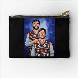 Jaxson Dart NY Football Vintage Christmas Portrait Zipper Pouch