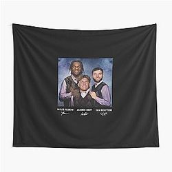 Jaxson Dart Cam Skattebo Malik Nabers Football Shirt New York Step Bros Tapestry
