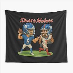 Jaxson Dart to Malik Nabers Giants Tapestry