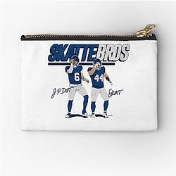 Jaxson Dart Cam Skattebo New York Giants Zipper Pouch