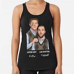 Jaxson Dart & Cam Skattebo Step Brother Vintage Racerback Tank Top