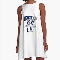 Skattebros Jaxson Dart and Cam Skattebo New York Giants A-Line Dress