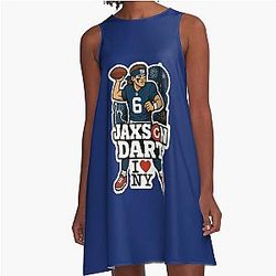 Jaxson Dart New York Giants A-Line Dress